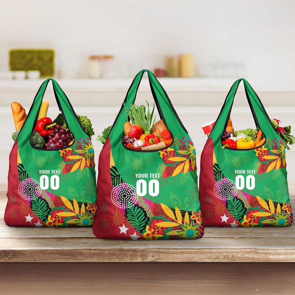 Custom Caribbean Cricket St Kitts and Nevis Grocery Bag Patriots Reign 2025 - Wonder Print Shop