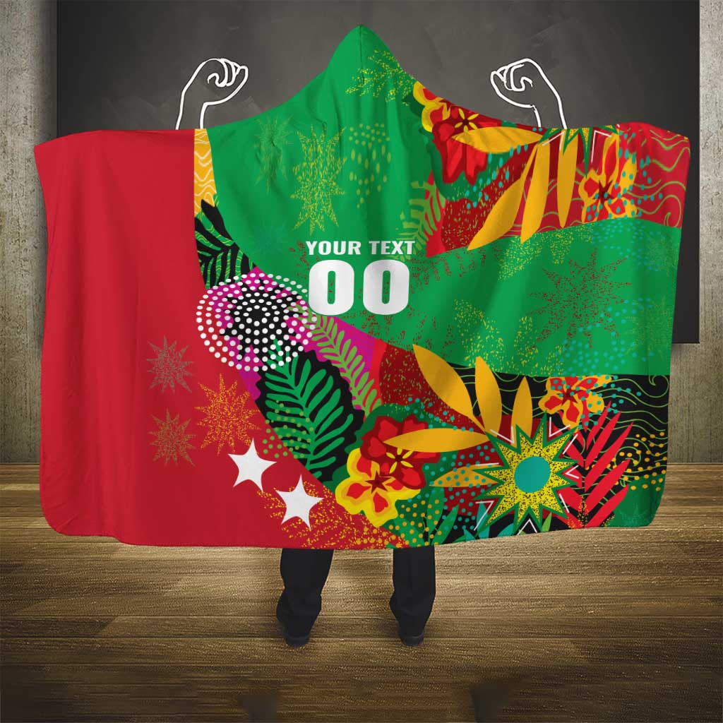 Custom Caribbean Cricket St Kitts and Nevis Hooded Blanket Patriots Reign 2025 - Wonder Print Shop