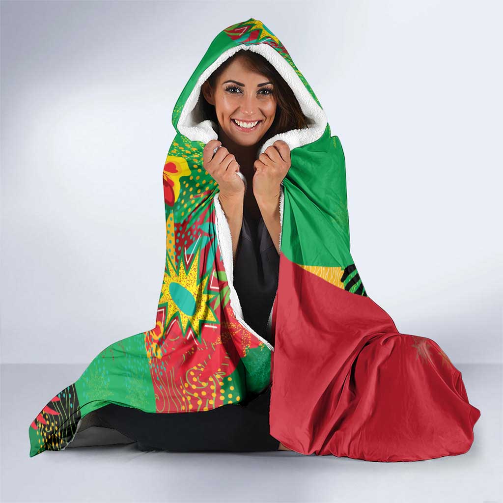 Custom Caribbean Cricket St Kitts and Nevis Hooded Blanket Patriots Reign 2025 - Wonder Print Shop