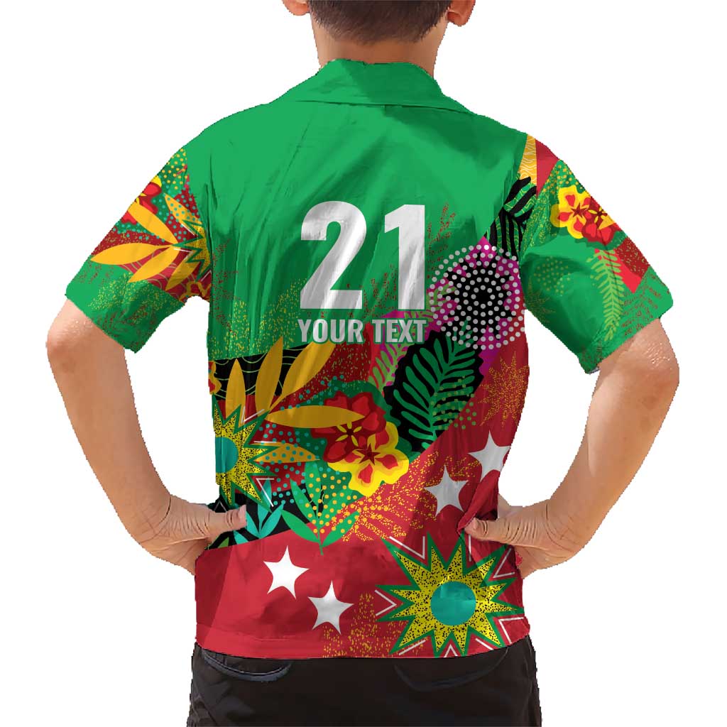 Custom Caribbean Cricket St Kitts and Nevis Kid Hawaiian Shirt Patriots Reign 2025 - Wonder Print Shop