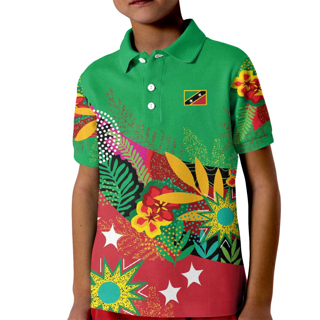 Custom Caribbean Cricket St Kitts and Nevis Kid Polo Shirt Patriots Reign 2025 - Wonder Print Shop