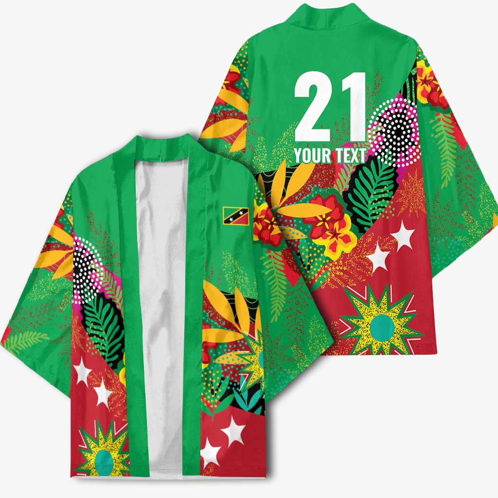 Custom Caribbean Cricket St Kitts and Nevis Kimono Patriots Reign 2025 - Wonder Print Shop