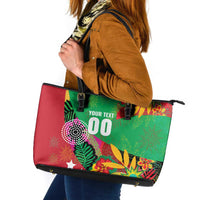 Custom Caribbean Cricket St Kitts and Nevis Leather Tote Bag Patriots Reign 2025 - Wonder Print Shop