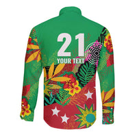 Custom Caribbean Cricket St Kitts and Nevis Long Sleeve Button Shirt Patriots Reign 2025 - Wonder Print Shop