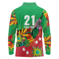 Custom Caribbean Cricket St Kitts and Nevis Long Sleeve Polo Shirt Patriots Reign 2025 - Wonder Print Shop