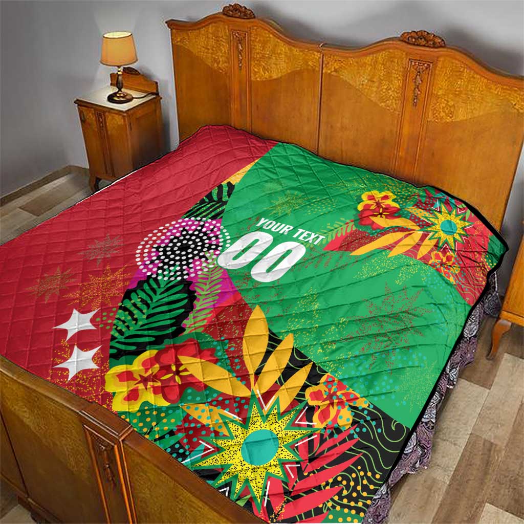 Custom Caribbean Cricket St Kitts and Nevis Quilt Patriots Reign 2025 - Wonder Print Shop