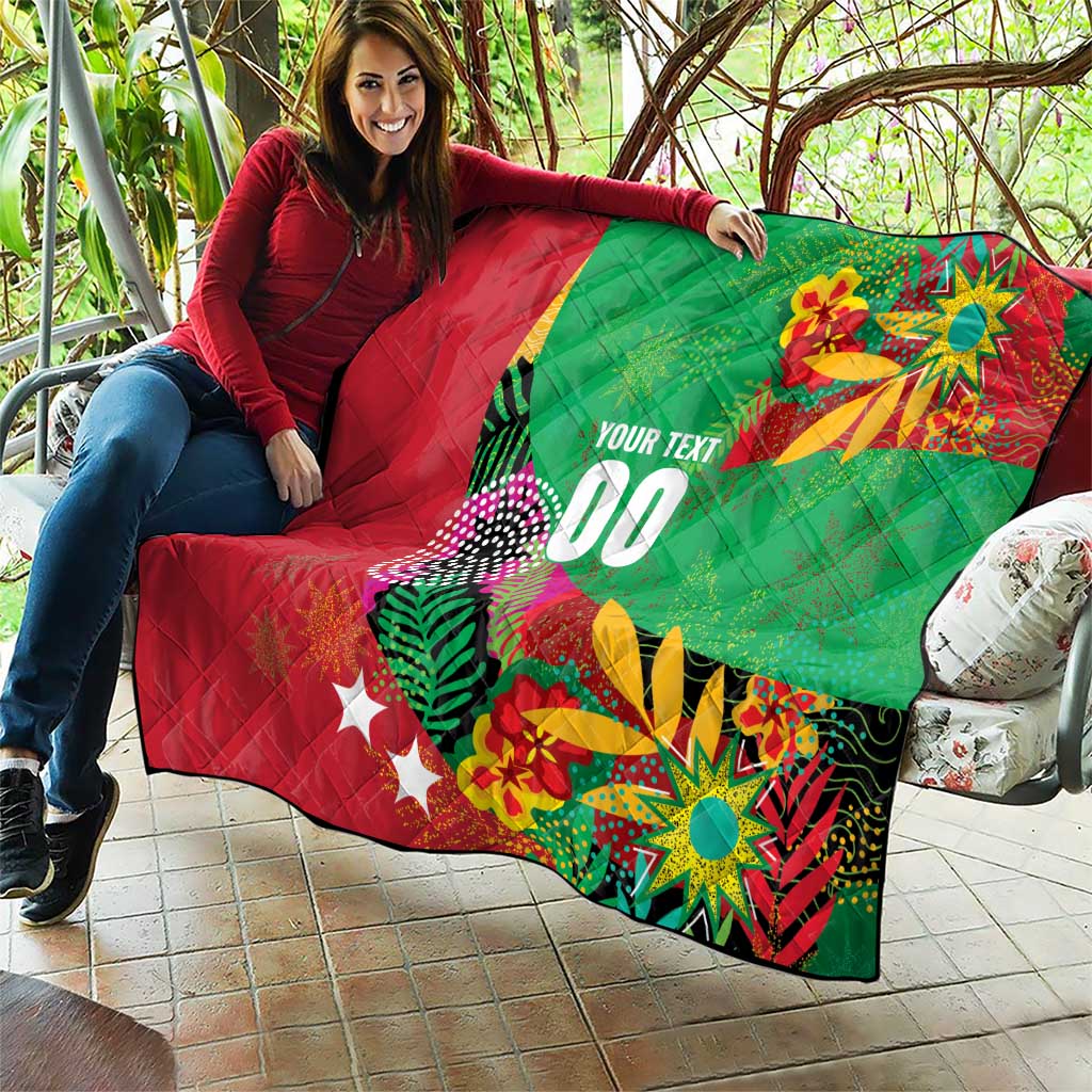 Custom Caribbean Cricket St Kitts and Nevis Quilt Patriots Reign 2025 - Wonder Print Shop