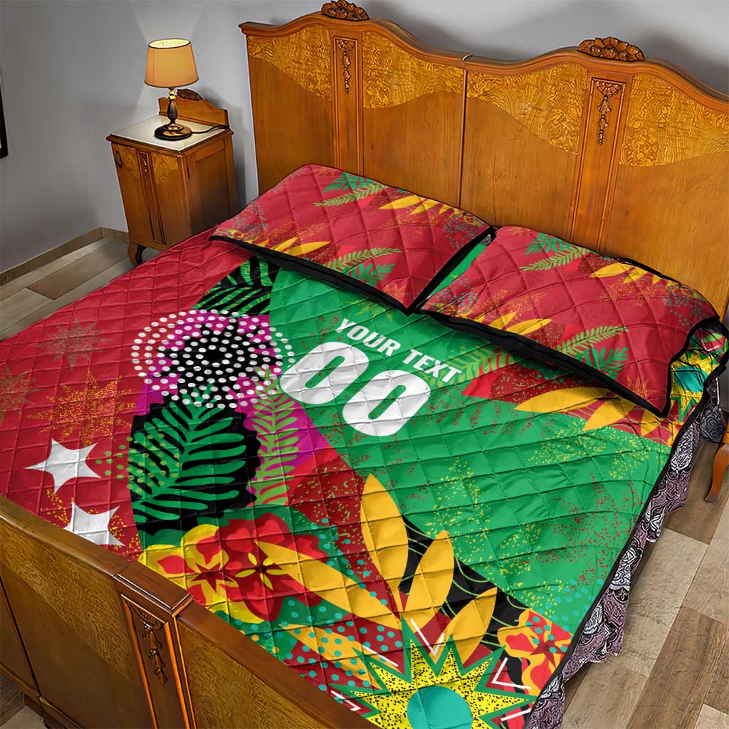 Custom Caribbean Cricket St Kitts and Nevis Quilt Bed Set Patriots Reign 2025 - Wonder Print Shop