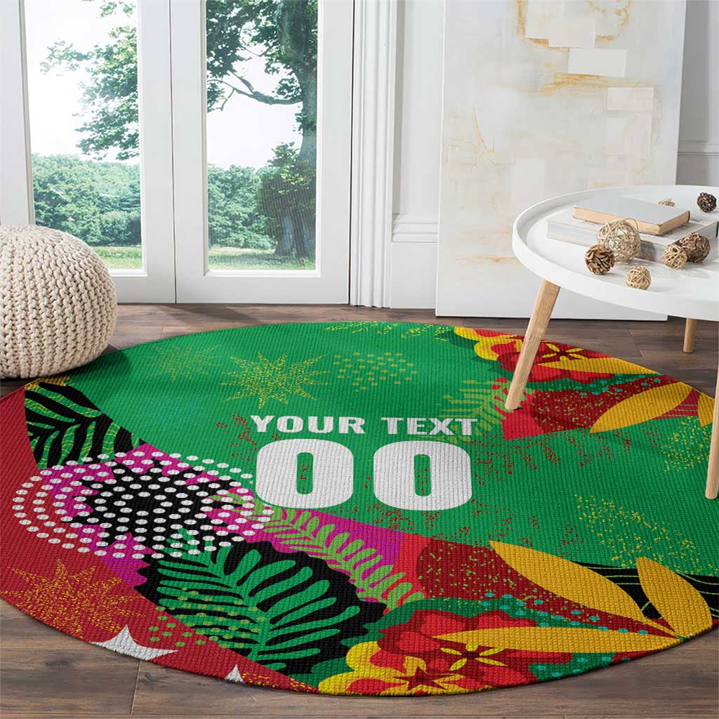 Custom Caribbean Cricket St Kitts and Nevis Round Carpet Patriots Reign 2025 - Wonder Print Shop