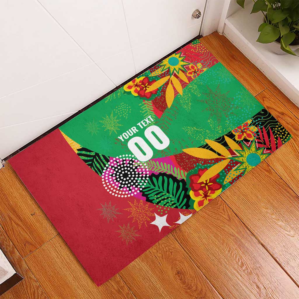 Custom Caribbean Cricket St Kitts and Nevis Rubber Doormat Patriots Reign 2025 - Wonder Print Shop