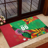 Custom Caribbean Cricket St Kitts and Nevis Rubber Doormat Patriots Reign 2025 - Wonder Print Shop