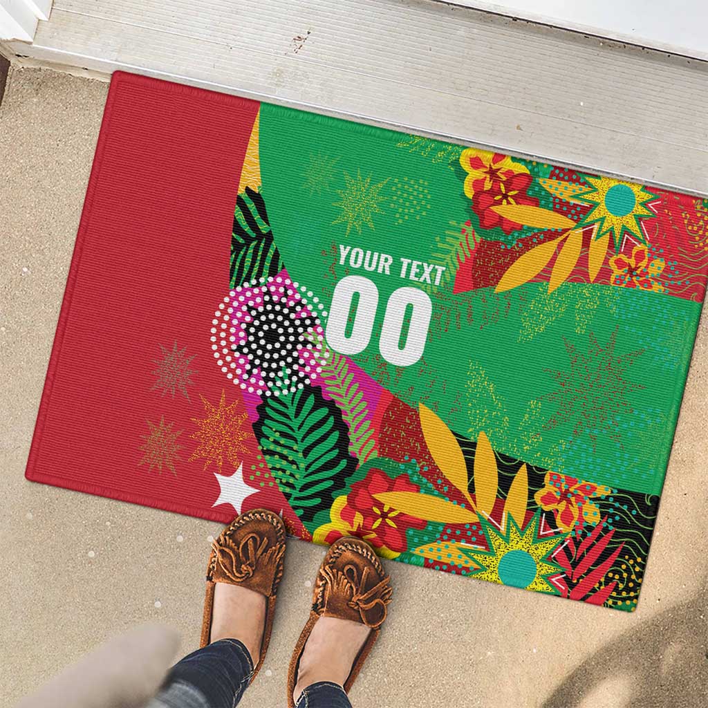 Custom Caribbean Cricket St Kitts and Nevis Rubber Doormat Patriots Reign 2025 - Wonder Print Shop