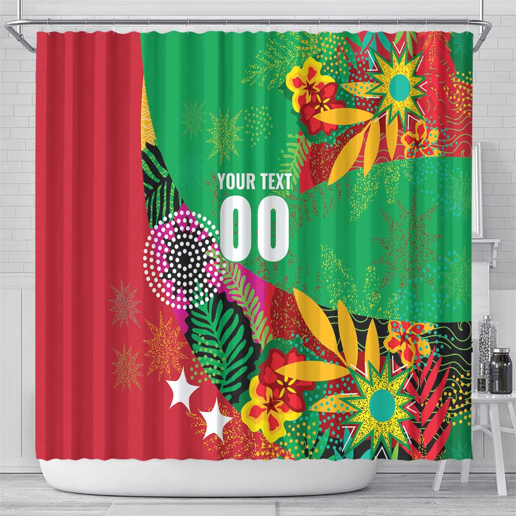 Custom Caribbean Cricket St Kitts and Nevis Shower Curtain Patriots Reign 2025 - Wonder Print Shop