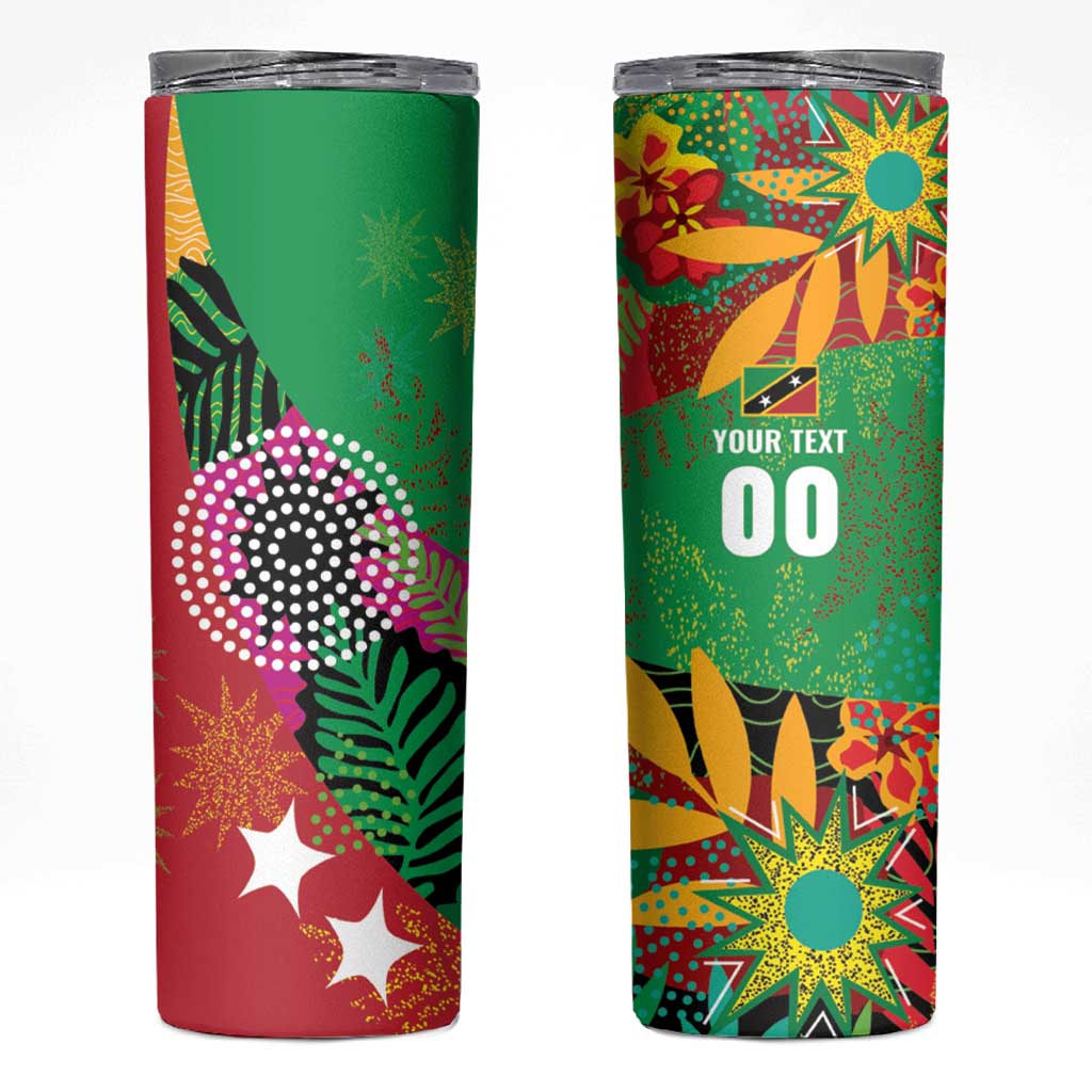 Custom Caribbean Cricket St Kitts and Nevis Skinny Tumbler Patriots Reign 2025 - Wonder Print Shop