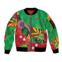 Custom Caribbean Cricket St Kitts and Nevis Sleeve Zip Bomber Jacket Patriots Reign 2025 - Wonder Print Shop