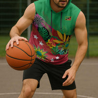 Custom Caribbean Cricket St Kitts and Nevis Sleeveless Hoodie Patriots Reign 2025 - Wonder Print Shop