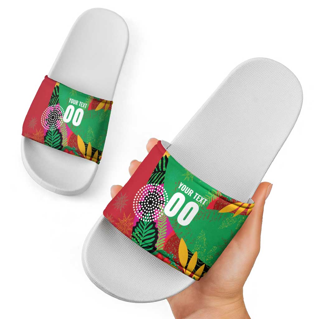 Custom Caribbean Cricket St Kitts and Nevis Slide Sandals Patriots Reign 2025 - Wonder Print Shop