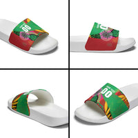 Custom Caribbean Cricket St Kitts and Nevis Slide Sandals Patriots Reign 2025 - Wonder Print Shop