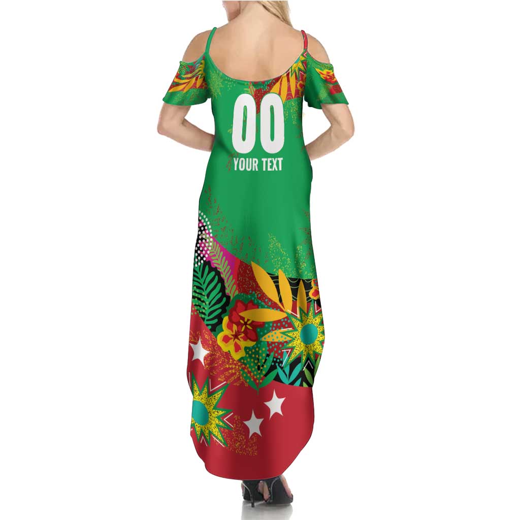 Custom Caribbean Cricket St Kitts and Nevis Summer Maxi Dress Patriots Reign 2025 - Wonder Print Shop