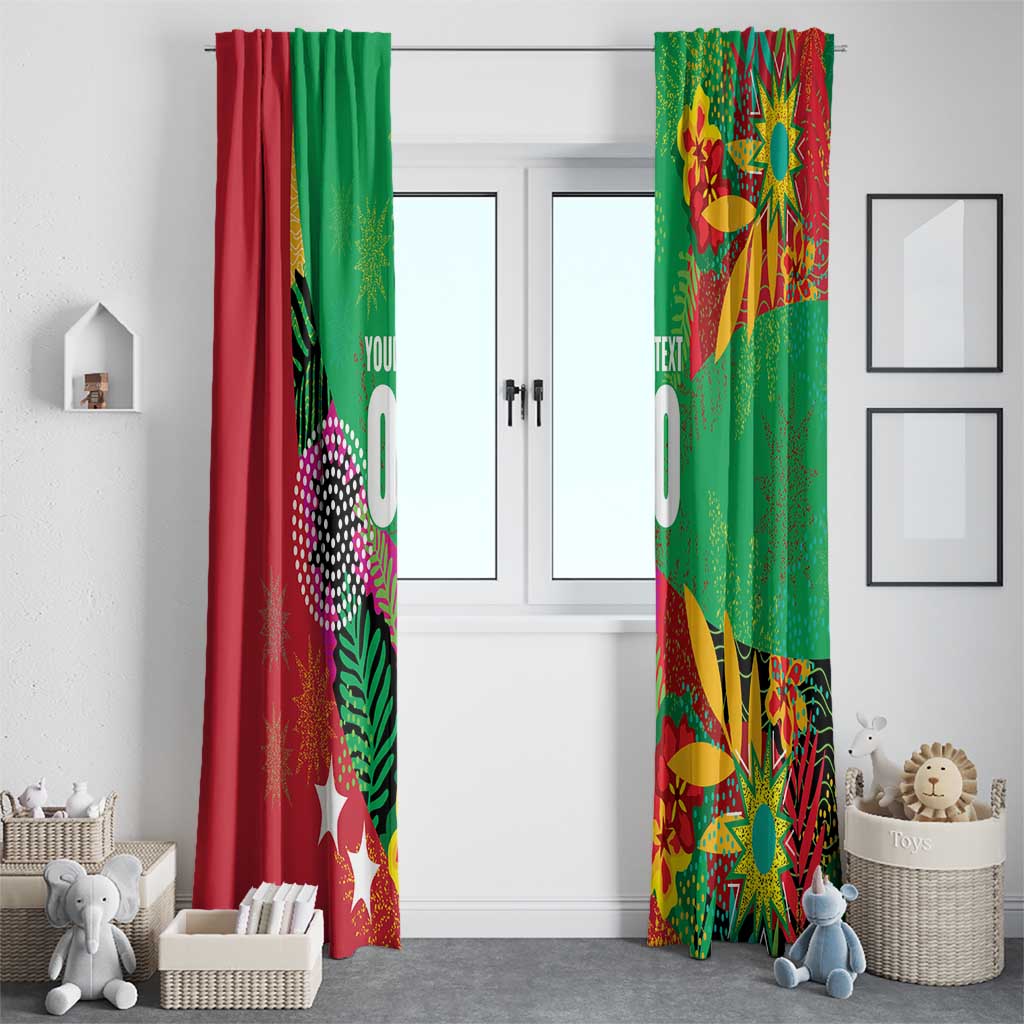 Custom Caribbean Cricket St Kitts and Nevis Window Curtain Patriots Reign 2025 - Wonder Print Shop