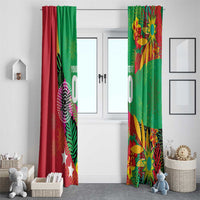 Custom Caribbean Cricket St Kitts and Nevis Window Curtain Patriots Reign 2025 - Wonder Print Shop
