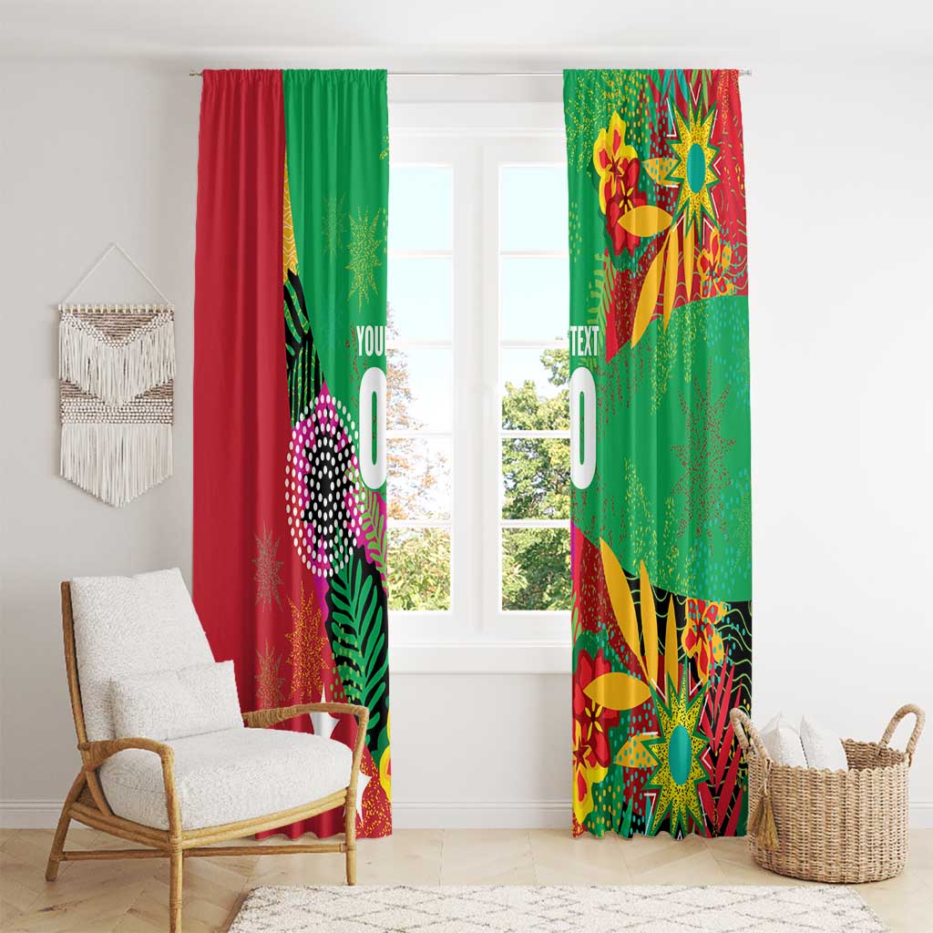 Custom Caribbean Cricket St Kitts and Nevis Window Curtain Patriots Reign 2025 - Wonder Print Shop