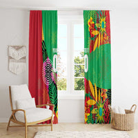 Custom Caribbean Cricket St Kitts and Nevis Window Curtain Patriots Reign 2025 - Wonder Print Shop