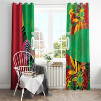 Custom Caribbean Cricket St Kitts and Nevis Window Curtain Patriots Reign 2025 - Wonder Print Shop