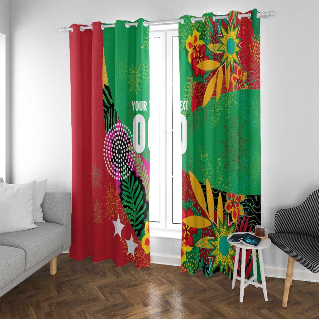 Custom Caribbean Cricket St Kitts and Nevis Window Curtain Patriots Reign 2025 - Wonder Print Shop