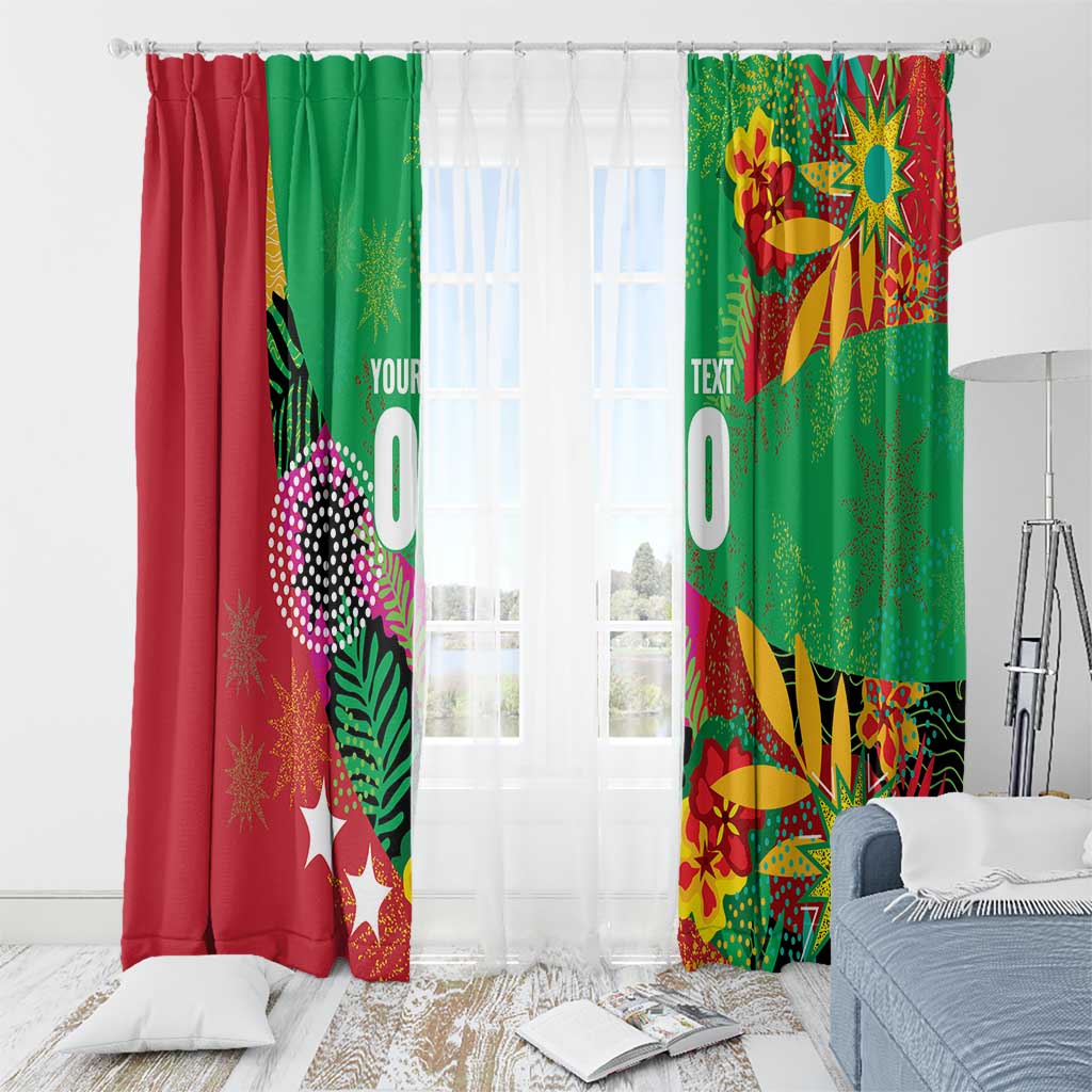 Custom Caribbean Cricket St Kitts and Nevis Window Curtain Patriots Reign 2025 - Wonder Print Shop