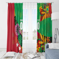 Custom Caribbean Cricket St Kitts and Nevis Window Curtain Patriots Reign 2025 - Wonder Print Shop
