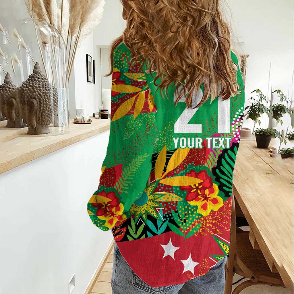 Custom Caribbean Cricket St Kitts and Nevis Women Casual Shirt Patriots Reign 2025 - Wonder Print Shop