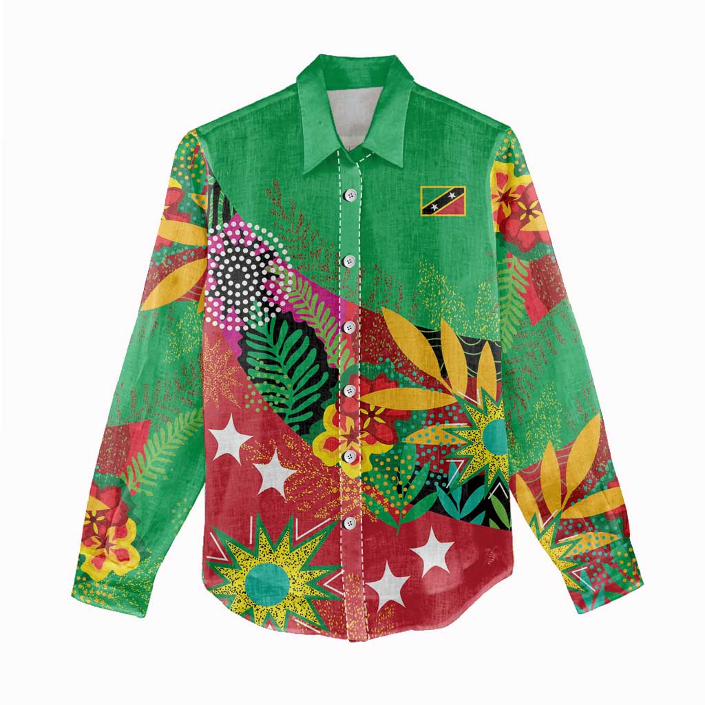 Custom Caribbean Cricket St Kitts and Nevis Women Casual Shirt Patriots Reign 2025 - Wonder Print Shop