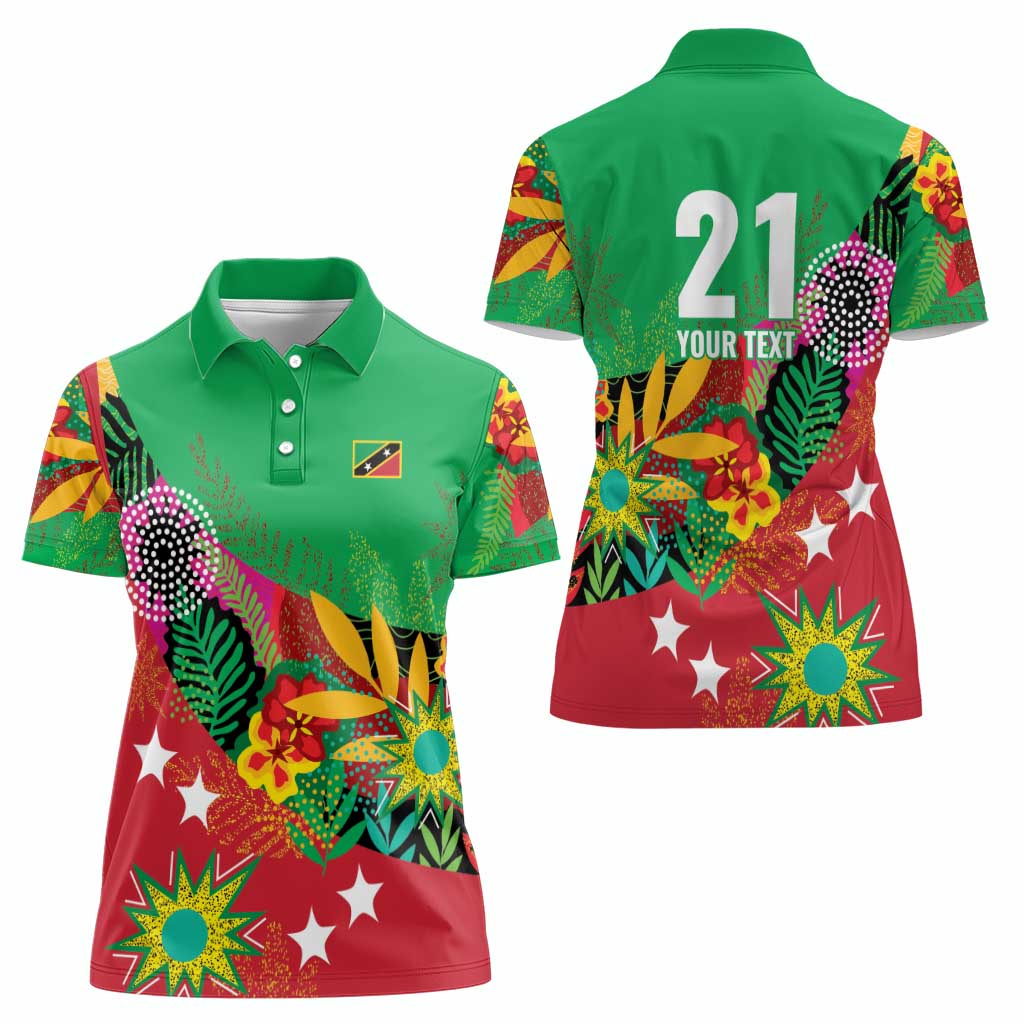 Custom Caribbean Cricket St Kitts and Nevis Women Polo Shirt Patriots Reign 2025 - Wonder Print Shop