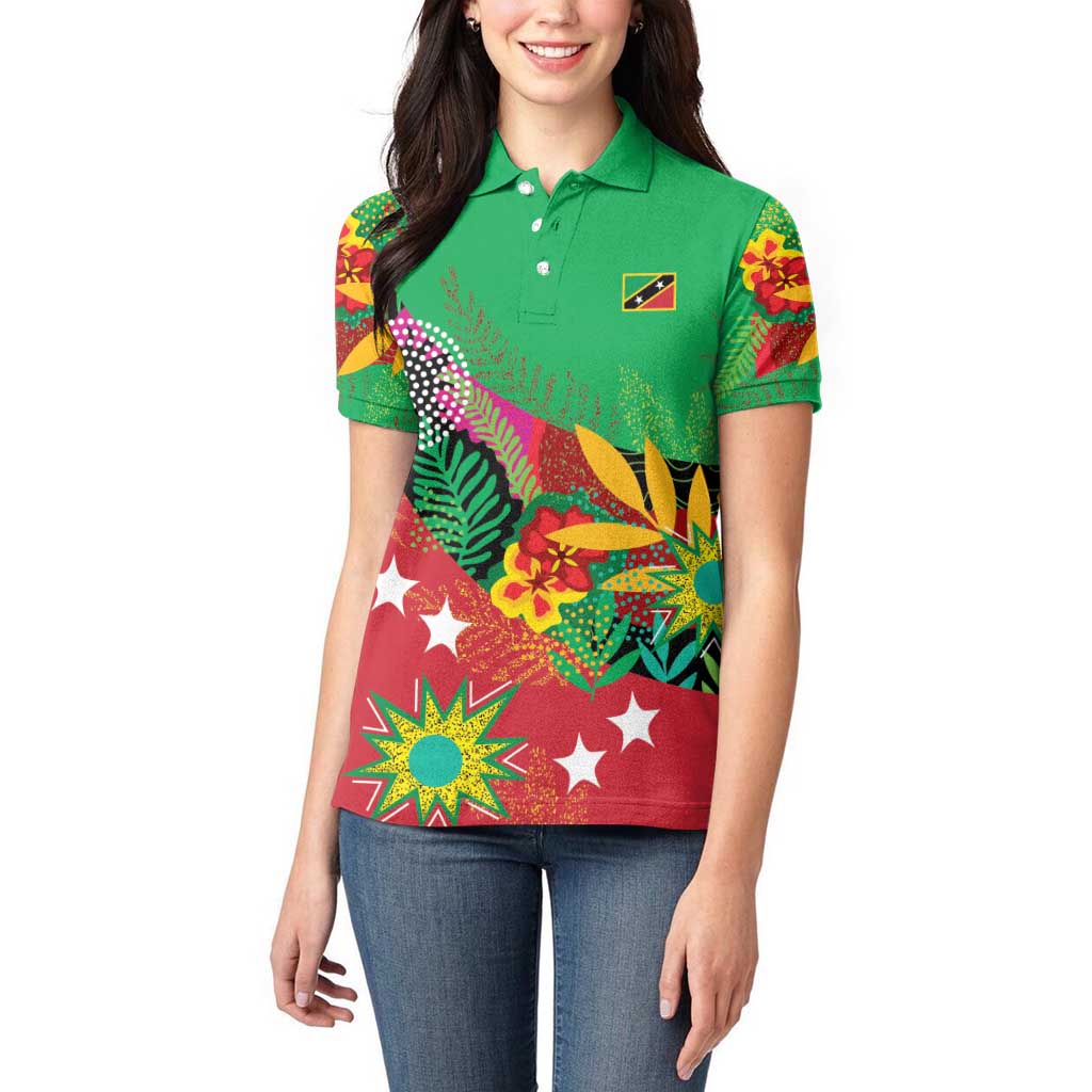 Custom Caribbean Cricket St Kitts and Nevis Women Polo Shirt Patriots Reign 2025 - Wonder Print Shop