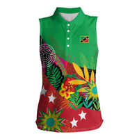 Custom Caribbean Cricket St Kitts and Nevis Women Sleeveless Polo Shirt Patriots Reign 2025 - Wonder Print Shop