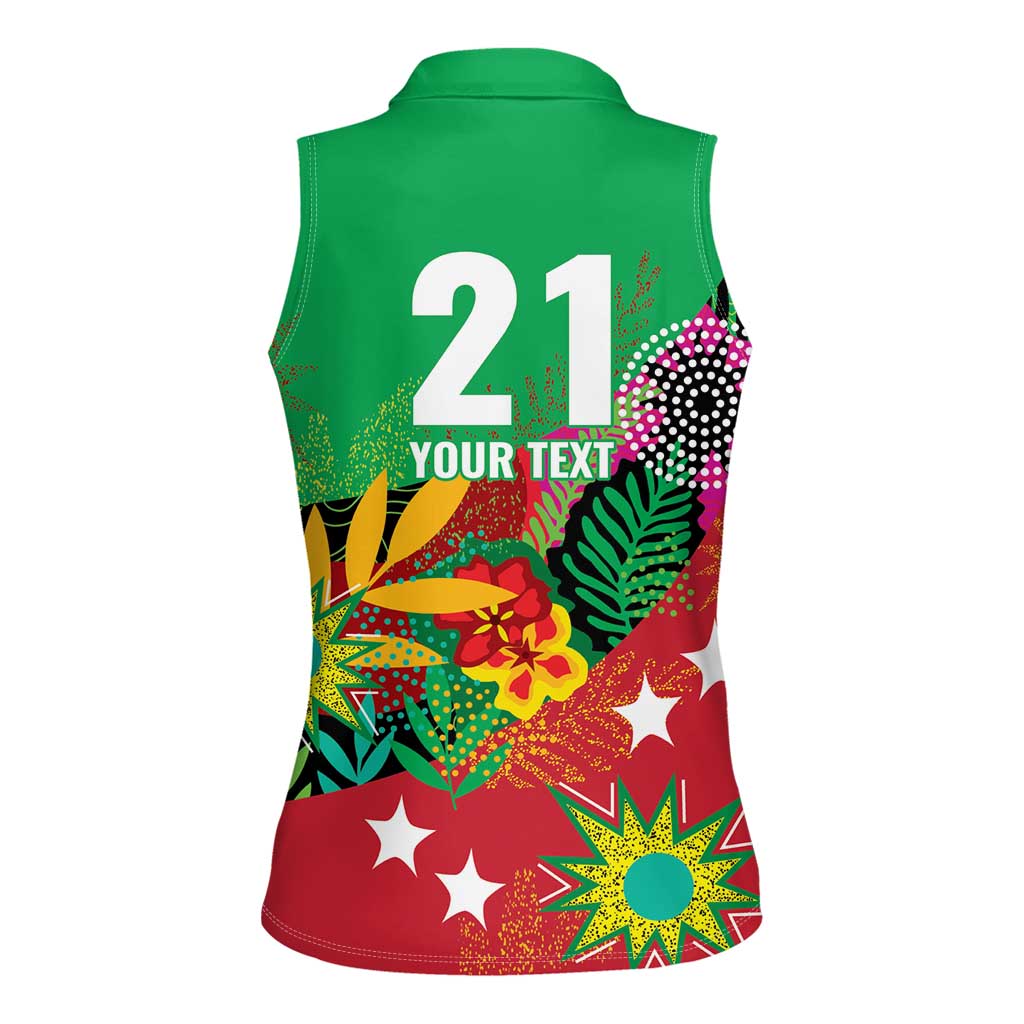 Custom Caribbean Cricket St Kitts and Nevis Women Sleeveless Polo Shirt Patriots Reign 2025 - Wonder Print Shop