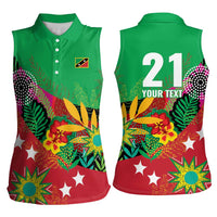 Custom Caribbean Cricket St Kitts and Nevis Women Sleeveless Polo Shirt Patriots Reign 2025 - Wonder Print Shop