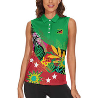 Custom Caribbean Cricket St Kitts and Nevis Women Sleeveless Polo Shirt Patriots Reign 2025 - Wonder Print Shop
