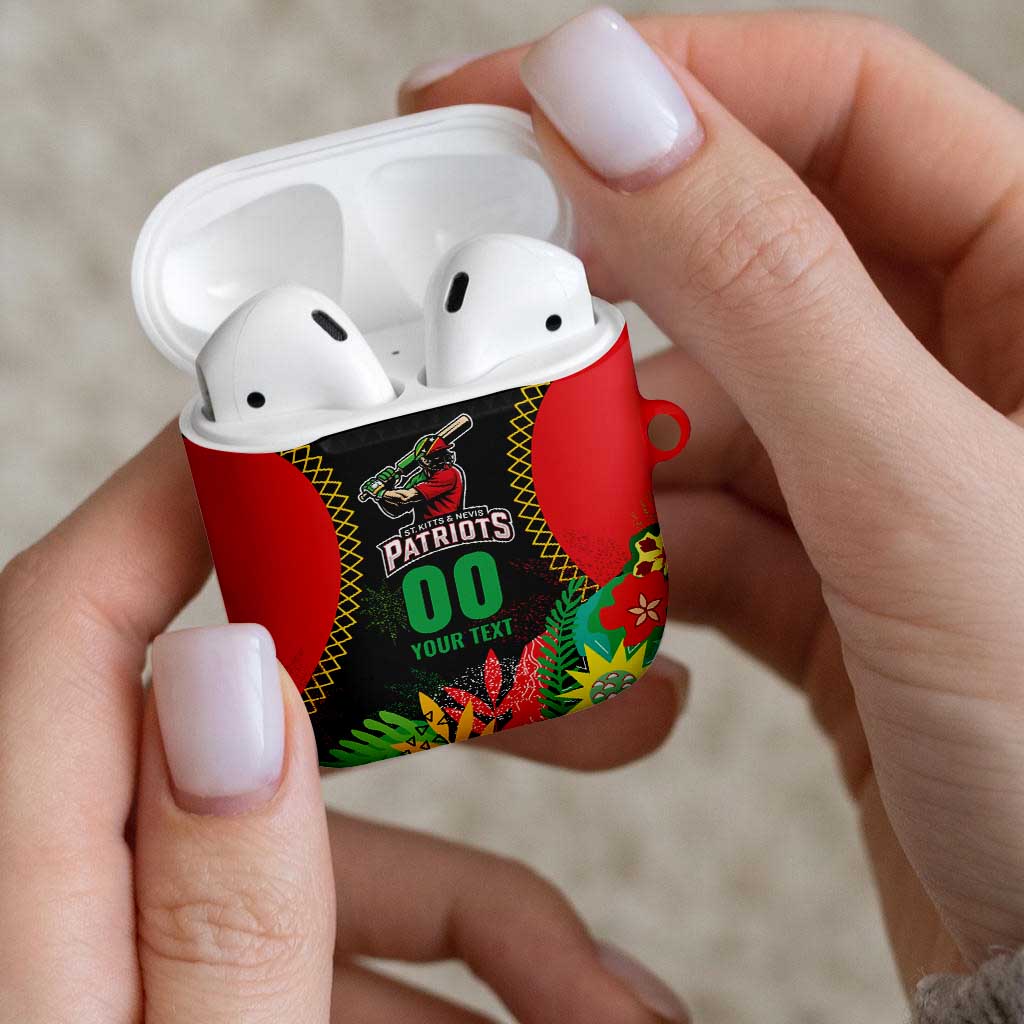 Custom Caribbean Cricket St Kitts and Nevis AirPods Case Two Islands One Fire Patriots Crown 2025 - Black - Wonder Print Shop