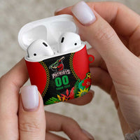 Custom Caribbean Cricket St Kitts and Nevis AirPods Case Two Islands One Fire Patriots Crown 2025 - Black - Wonder Print Shop