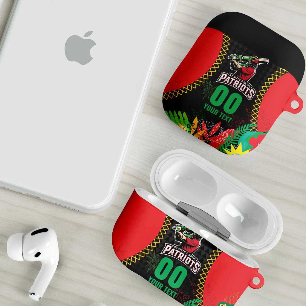 Custom Caribbean Cricket St Kitts and Nevis AirPods Case Two Islands One Fire Patriots Crown 2025 - Black - Wonder Print Shop