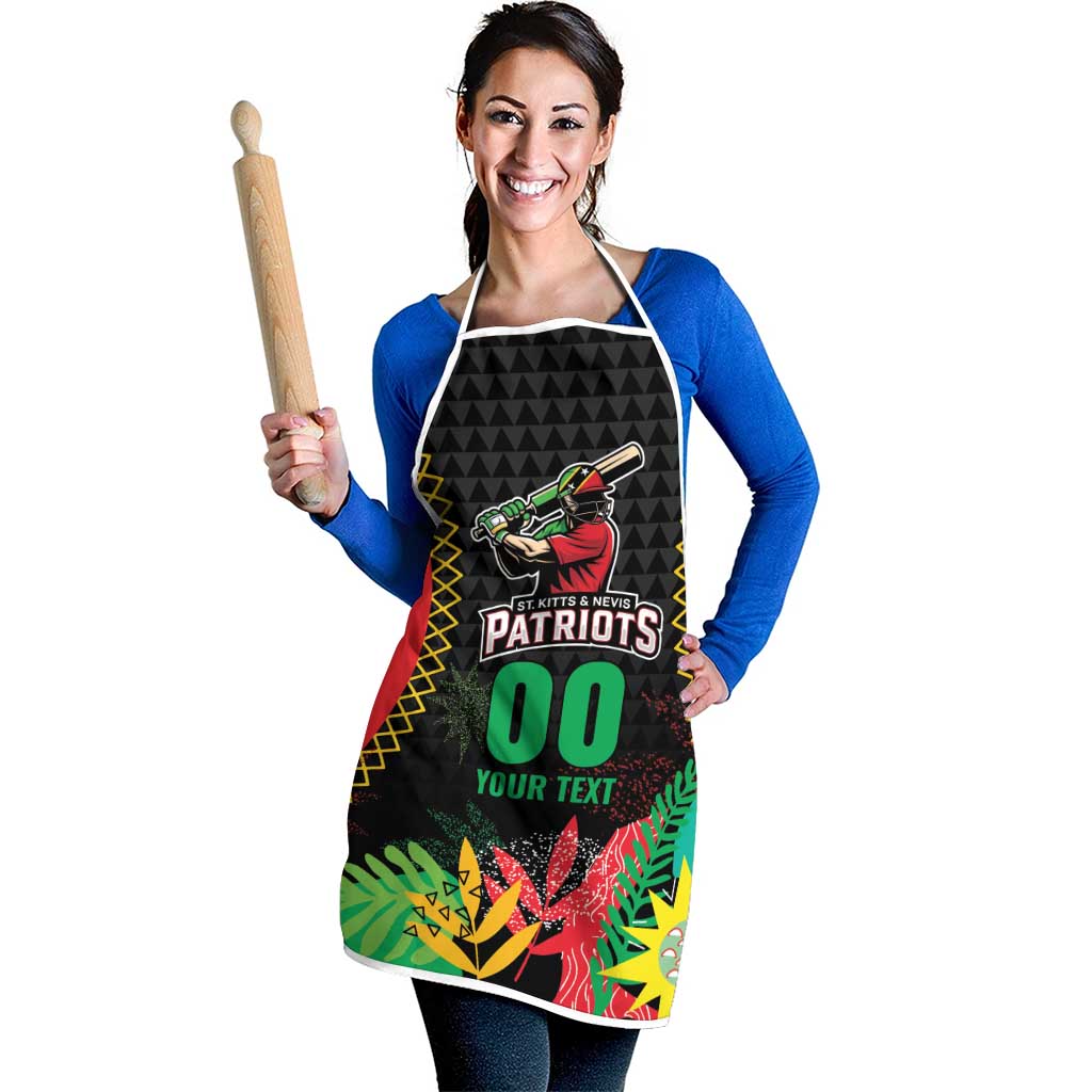 Custom Caribbean Cricket St Kitts and Nevis Apron Two Islands One Fire Patriots Crown 2025 - Black - Wonder Print Shop
