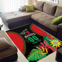 Custom Caribbean Cricket St Kitts and Nevis Area Rug Two Islands One Fire Patriots Crown 2025 - Black - Wonder Print Shop