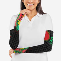 Custom Caribbean Cricket St Kitts and Nevis Arm Sleeves Two Islands One Fire Patriots Crown 2025 - Black - Wonder Print Shop