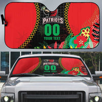 Custom Caribbean Cricket St Kitts and Nevis Auto Sun Shade Two Islands One Fire Patriots Crown 2025 - Black - Wonder Print Shop