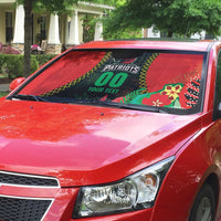 Custom Caribbean Cricket St Kitts and Nevis Auto Sun Shade Two Islands One Fire Patriots Crown 2025 - Black - Wonder Print Shop