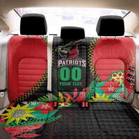 Custom Caribbean Cricket St Kitts and Nevis Back Car Seat Cover Two Islands One Fire Patriots Crown 2025 - Black - Wonder Print Shop
