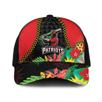 Caribbean Cricket St Kitts and Nevis Baseball Net Cap Two Islands One Fire Patriots Crown 2025 - Black - Wonder Print Shop