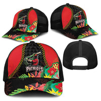 Caribbean Cricket St Kitts and Nevis Baseball Net Cap Two Islands One Fire Patriots Crown 2025 - Black - Wonder Print Shop